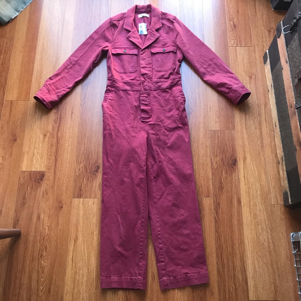 Madwell Garment Dyed Slim Denim Coverall Jumpsuit